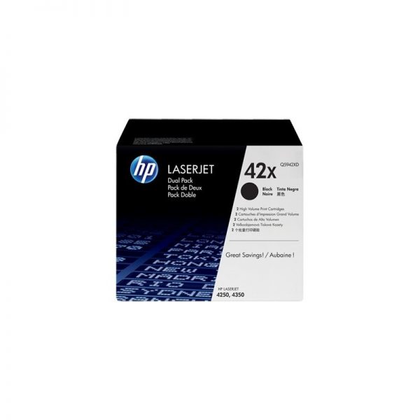 Cartouches d'impression noire HP LaserJet 42X (lot de 2) (Q5942XD)