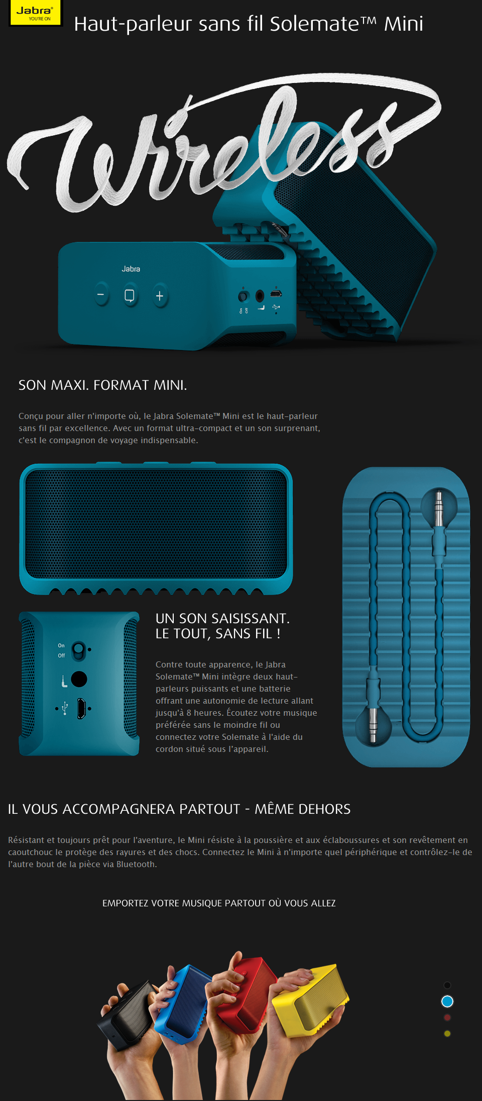 Acheter Haut-parleur Jabra sans fil Solemate™ Mini Maroc